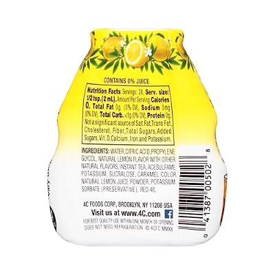 4C Sugar Free Liquid Water Enhancer, Premium Natural Flavors, 0 Calorie Drops (Half & Half, 3 Pack)