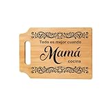 Regalos para Mamá – Tabla de Cortar de Bambú, para Cocina y Decoración, Cumpleaños, Día de la Madre y Navidad