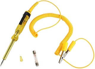 Test Fuse, Electrical Circuit Tester Auto Car Circuit Test Pen Dc 6v 12v 24v Light Bulb Voltage (yellow)  12v Circuit Tester with Test Light