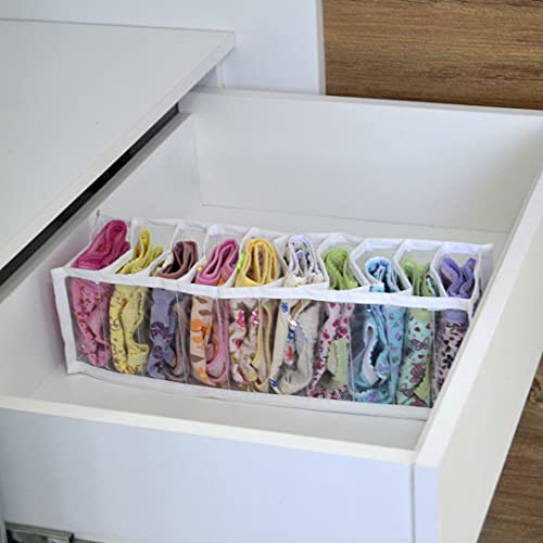 Colmeia Organizadora de gavetas roupas de bebês, calcinhas, cuecas, meias - 4 peças 10x12x35cm Organ