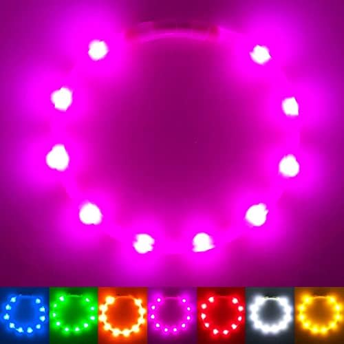 PetSol LED Dog Collar Extra Bright USB Rechargeable, Fits All Dogs, 20cm to 70cm, Easy Cut-To-Size, Static or Flashing Collar, Weatherproof, Easy Clean, High Visibility Day or Night - Fully Guaranteed