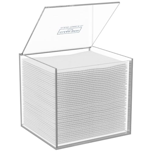 CLEAN SKIN CLUB Clear Acrylic Box for Clean Towels XL (NOT Included), Container For 50 Disposable Clean Towels XL, Face Towelettes Bathroom Counter Storage, Bin for Cleansing Facial Dry Wipes by CLEAN SKIN CLUB - Used condition - US$28.45
