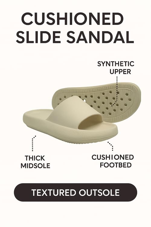 MAKLY Men’s Slide Sandals | Lightweight EVA, Soft Cushioning, Waterproof & Quick-Dry, Anti-Slip Sole, Durable Design for Indoor & Outdoor Use | All-Day Comfort & Easy Slip-On Style3