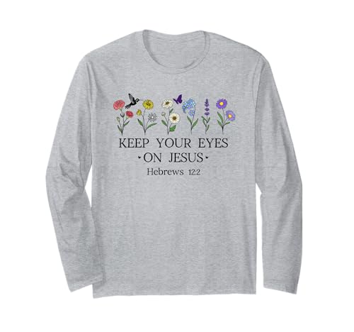 Keep Your Eyes on Jesus Shirt,Bible Verse Tees,Hebrews 12:2 ����T�V���c