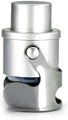 Champagne Stopper, Stainless Steel Champagne Saver Bottle Stopper with Built-in Pump, Silver