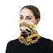 LDGSUPH Sloth Sunflower Neck Gaiter for Adult Soft Dust-proof Windproof Face Cover Fashion Neck Cozy Gator Scarf Multipurpose Sunscreen Breathable Bandana Face Mask Scarf