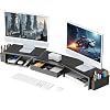 gianotter Dual Monitor Stand Riser With Drawer and 2 Pen Holders