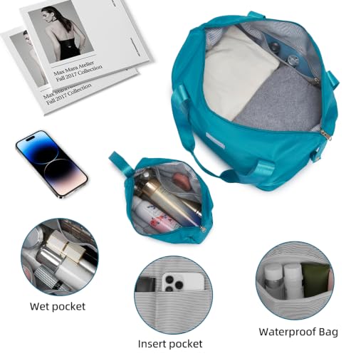 Image of LARVENDER Luggage Sets 5 Piece, PC+ABS Expandable Suitcases with Wheels | Suitcase Set for Women and Men|Checked Luggage|Carry On Luggage|Hardside Lightweight|Turbo Teal