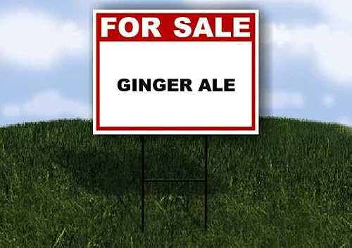 GINGER ALE For Sale White Red Black Yard Sign w/stand