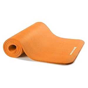 WOZINSKY Fitness yogamat, fitnessmat, turnmat, gymnastiekmat, 181 cm x 63 cm x 1 cm, oranje