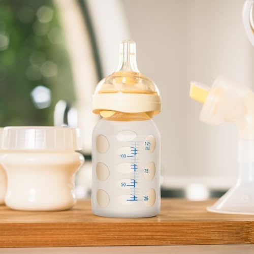 SAFIGLE 4 Adet Silikon Bebek Biberon Kılıfı, Bardak Koruyucu - Kaymaz, Darbeye Dayanıklı Biberon Kılıfı, Bebek Besleme Ve Kreş Kullanımı İçin - Görsel 4