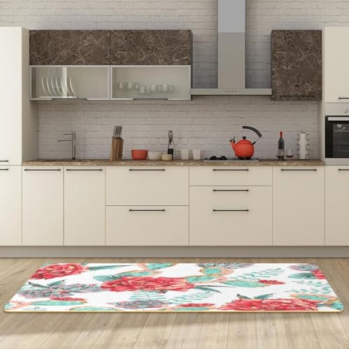 Tapete de cocina antideslizante lavable VAPOKF alfombras absorbentes cactus 2 uds 6