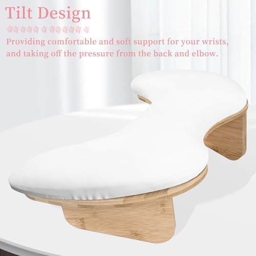 ANGNYA Descanso de braço em forma de U para tecnologia de unhas, descanso de braço para unhas com su