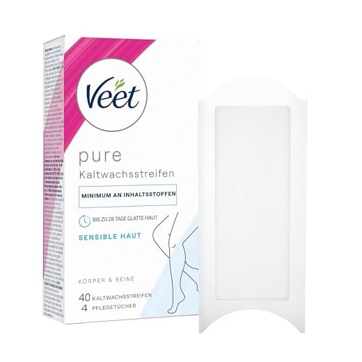 Veet Vaxremsor för Känslig Hud, för Kropp och Ben, 20 Dubbelsidiga Ränder, 40 st