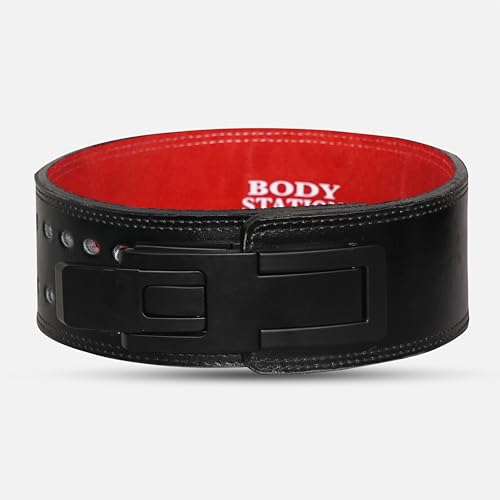 Image of Suede Leather Weight Lifting Belt for Men & Women | Lever Buckle Powerlifting Gym Belt for Back Support | Heavy Duty Workout Belt for Squats, Deadlifts