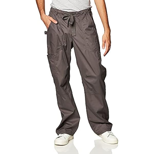 KOI James - Pantaloni elastici da uomo con cerniera e coulisse in vita