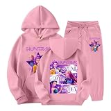 BOSSETY K pop Demon Hoodie für Kinder Y2K Kapuzenpullover & Jogginghose mit Anime-Druck Langarm Sweatshirt, Streetwear Outfit Set für Jungen Mädchen 2-14 Jahre