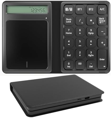 （07:30時点） Ewin テンキー 電卓 タッチパッド 3in1 Bluetooth ワイヤレス 2台同時接続 Macテンキー パンタグラフ式 超薄 軽量 高耐久 ブルートゥース 無線 numlock連動 Type-C充電 Windows/iOS/Android など対応