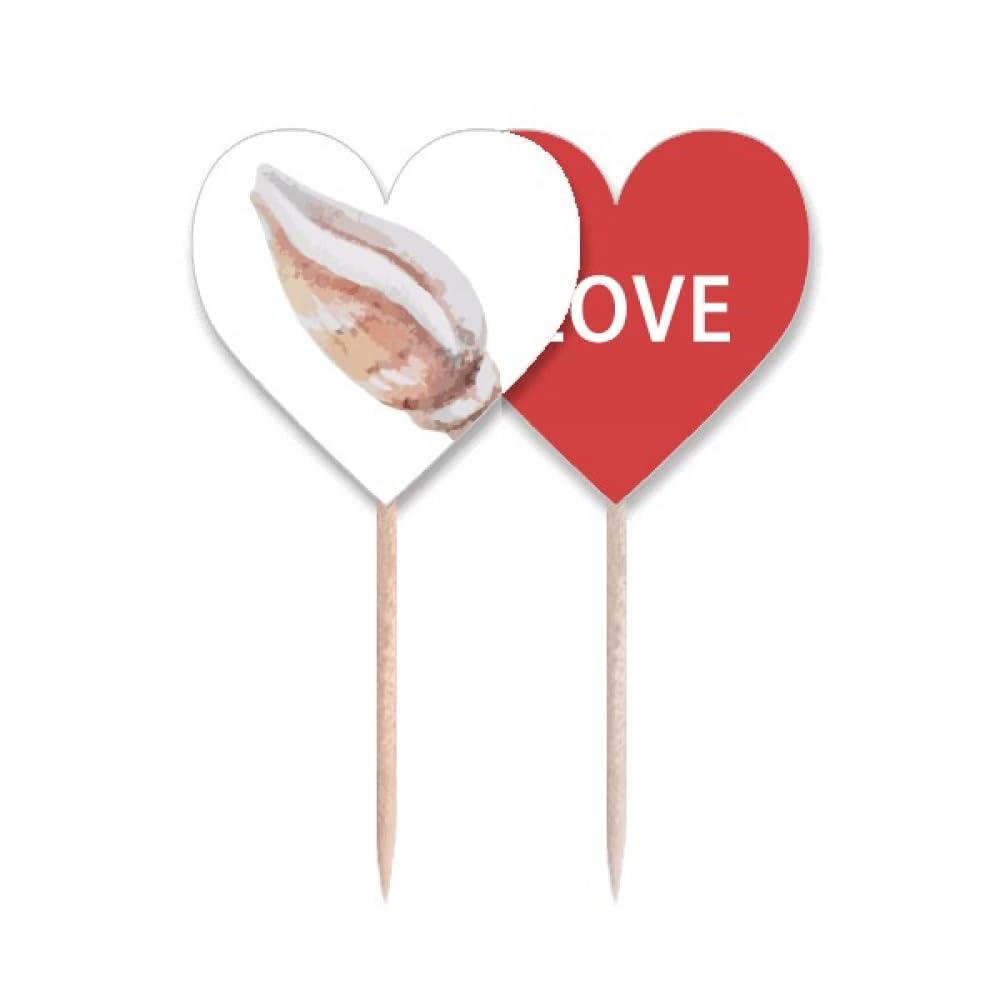 Cure-dents en forme d'escargot illustration cœur pour partager l'amour de la table
