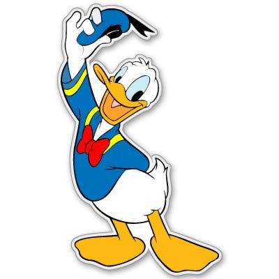Disney Donald Duck Greetings Vynil Car Sticker Decal - Select Size