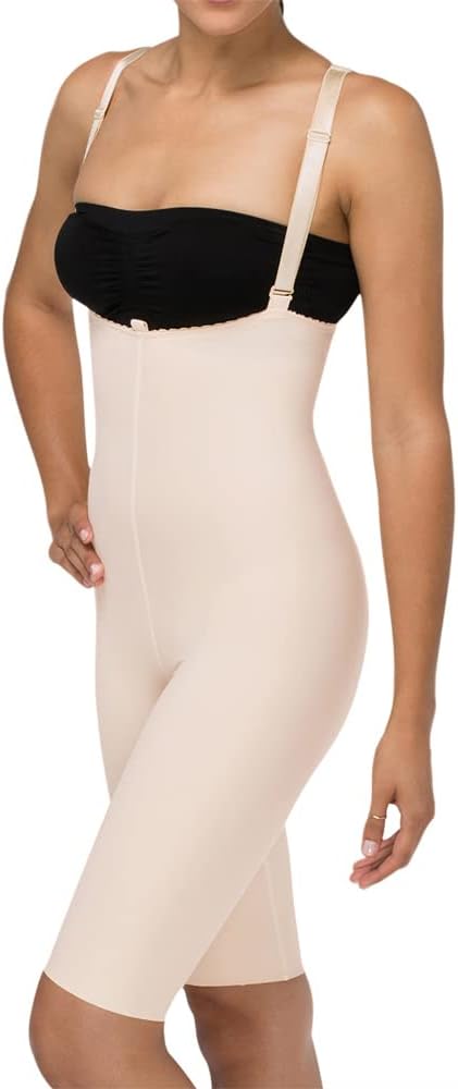 MARENA FBS2 Stage 2 Knee Length Zipperless Girdle with Suspenders - Tummy Control Post Surgery Beige, Medium - Image 2