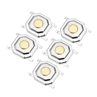 uxcell 5PCS 5x5x1.5mm Momentary Panel PCB SMD SMT Mount 4 Pins Push Button SPST Tactile Tact Switch