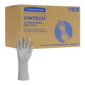 Kimberly-Clark Kimtech Pure G3 Latex Gloves - Medium Size, Made In USA
