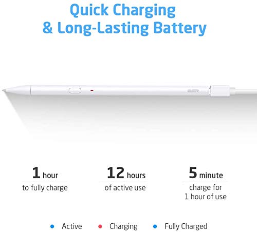Pencil Esr Stylus Palm Rejection iPad Pro 2020 e 2018, iPad 6, iPad 7 e iPad 8ª geração, iPad Air (3