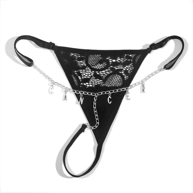 Artsadd Tanga de cadena de cintura de encaje sexy personalizada para mujer, joyería con nombre personalizado, tanga de cadena plateada, regalo para