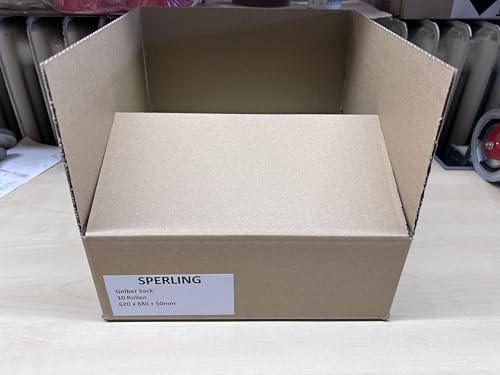 Gelber Sack - Ein Karton mit 10 Rollen (130 Gelbe Säcke) - 15 µm Folienstärke