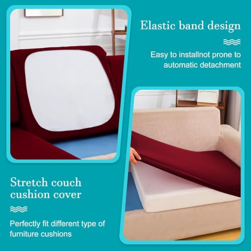 Image of 12 Pcs Outdoor Cushion Covers, Patio Sofa Cushion Covers Replacement