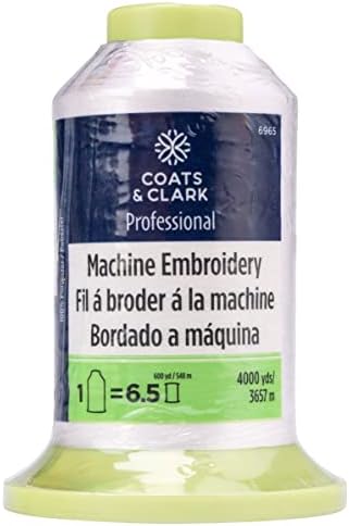 Coats & Clark Professional Machine Embroidery Thread, 3000 yds, White