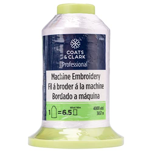 Hilo para bordado máquina 4000 yardas blanco miniatura 1