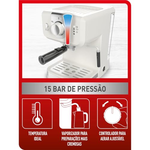 Cafeteira Arno Espresso Steam E Pump Opio Soleil Marfim SCSP 127v