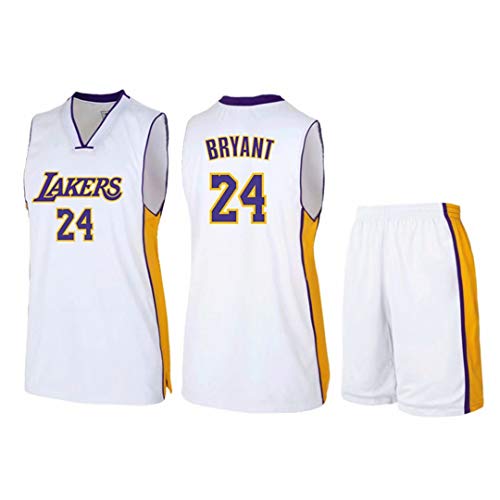 Hpparty Kobe NO.24 - Camiseta de Baloncesto para Hombre, sin Mangas, Chaleco y Pantalones Cortos