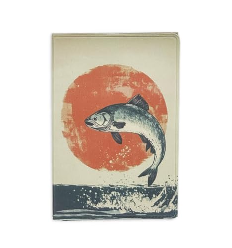 nemau - Pochette Carte de Pêche 3 Volets - Fabrication Française - Étui Imperméable et Résistant - Protège Vos Documents de Pêche - Format Compact et Pratique - Modèle Poisson Qui Saute