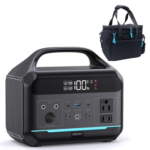 DARAN Portable Power Station 300W(600W Peak), 192Wh(60000mAh) LFP Battery, Solar