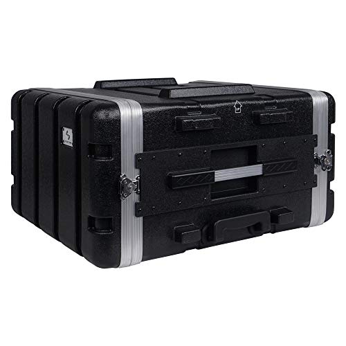 Sound Town Lightweight 6U Pa Dj Rack/Road Case With 5U Rack Space, Abs Construction, 19” Depth, Retractable Handle, Wheels And Heavy-Duty Latches (Strc-A6Ut) #TOP3