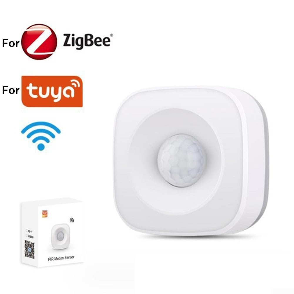 Sensor de movimiento inteligente, detector de sensor de movimiento PIR, sensor de alarma antirrobo inalámbrico inteligente para el hogar, compatible con la aplicación TUYA/Smart Life (4 x Wi-Fi)
