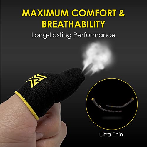 Mgc Clawsocks Finger Sleeves For Gaming, Gamer Thumb Sleeves Mobile Gaming Stabilizer Compression Support Sleeve, Pubg Finger Gloves For Gaming Gloves Cod Mobile Phone Game Finger Covers Wrap, 6 Pack #TOP4