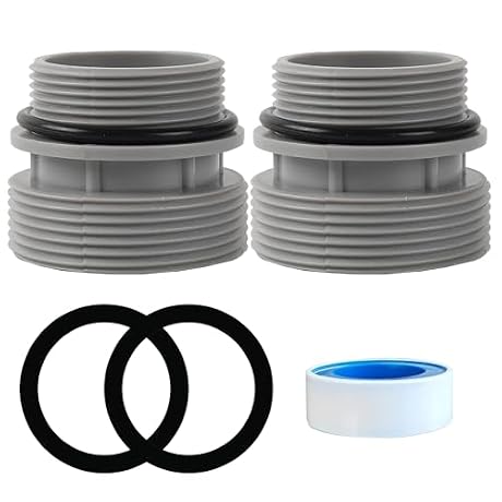 TonGass (2-Pack) 40mm to 1 1/2" Filter Hose Conversion Kit Above Ground Pool Adapter Connects 40mm Hoses to Standard 1 1/4" or 1 1/2" Filter Ports