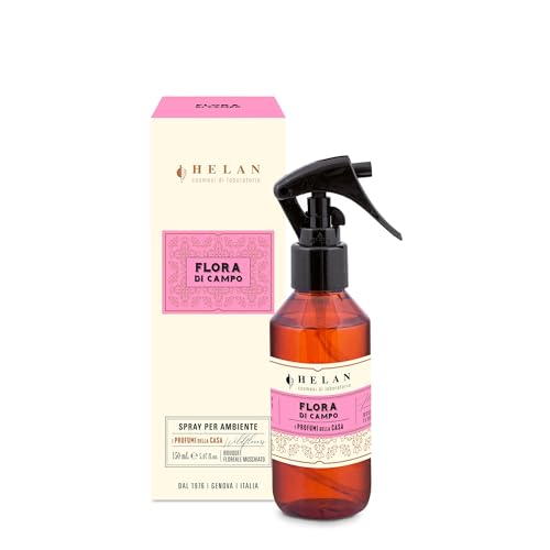 Helan Flora di Campo - Perfume de Hogar en Spray con Rosa y Almizcle Verde con Notas Florales Almizcladas - Ideas para Regalos Desodorantes y Ambientadores, 150 ml - Made in Italy