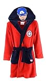 Marvel Bademäntel Jungen, Avengers Kinder Morgenmantel, Captain America Bademäntel, Superhelden-Design, Geschenk für Jungen, Größen 4 bis 10 Jahre (4 Jahre, Rot)