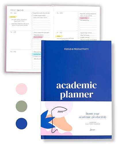 Lamare Academic Planner 2025-2026 – Undated Weekly College Student Planner 2025-2026 For Homeschool, High School, College & Nursing Students