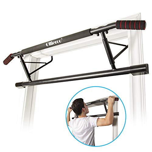 Ollieroo Pull Up Bars Gym Total Upper Body Workout Bar Pull Up Bar Doorway Chin Up Over Door Pull Up Bar Strength Training Bars Multi-Grip Trainer Workout for Home Gym