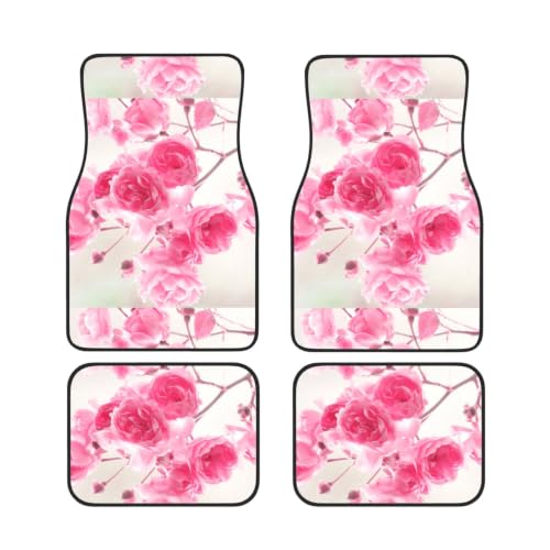 Alfombrillas antideslizantes para coche de neopreno impermeable con diseño floral