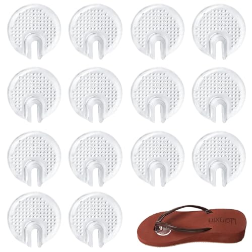 SSKHE 7 Pairs Silicone Thong Sandal Toe Protectors,Soft Flip Flop Gel Cushions Pad,Toe Guards Cushions,front pad of flip flops,Flip Flop Anti-Wear Toe Protectors Pads,Gel Toe Posts Cushion for Men Wom