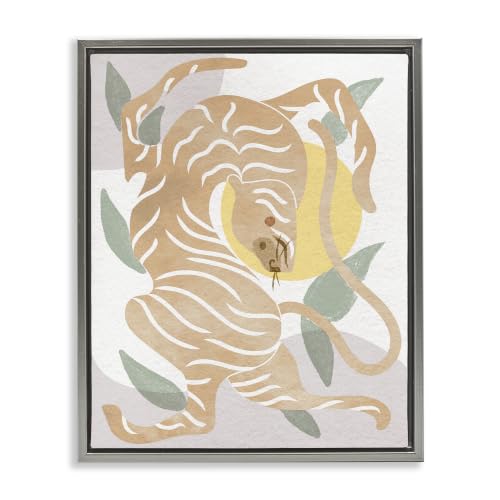 Abstract Tiger Geometric Pattern, 16 x 20 Inch Canvas in Floater Frame