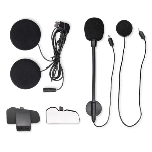 BETOWEY TK-X2 Kit Microfono e Altoparlante per Interfono Moto e Morsetti per Unità Principale