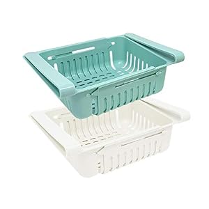 joeji's Fridge Organiser Shelf Inserts Set of 2 – Retractable Under Shelf